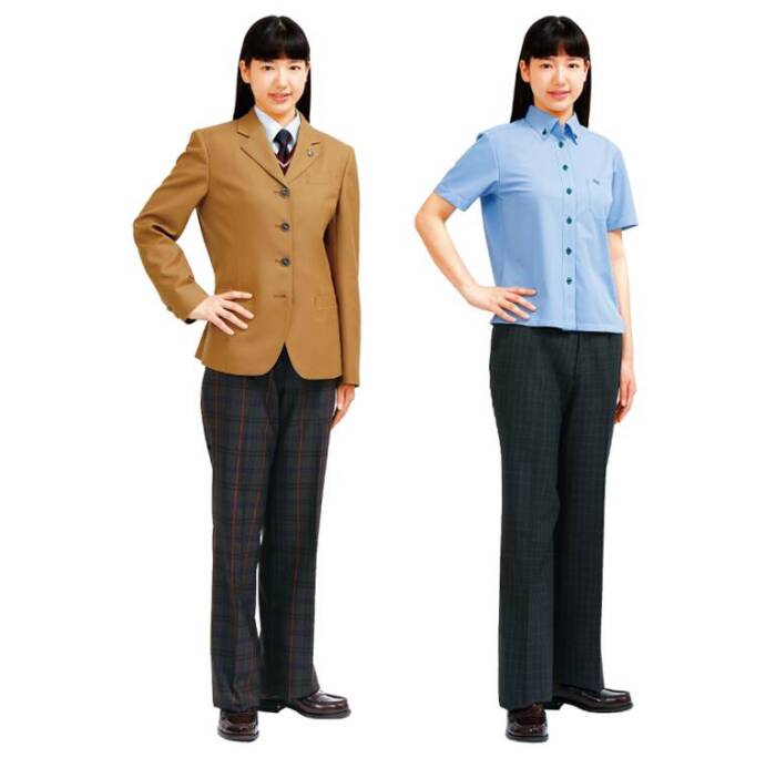 享栄高校の制服 スラックススタイル