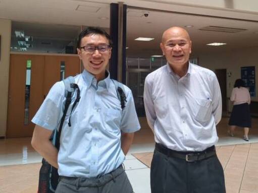 享栄高校の山田先生と井ノ塾塾長