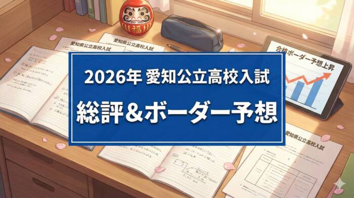 【2026年/令和8年度】愛知県公立高校入試合格ボーダー予想！理科の影響でボーダーは上がる？
