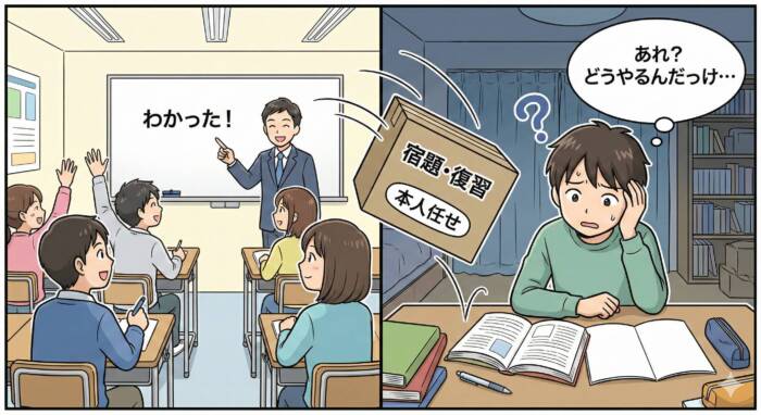 家庭学習ではうまくいっていない